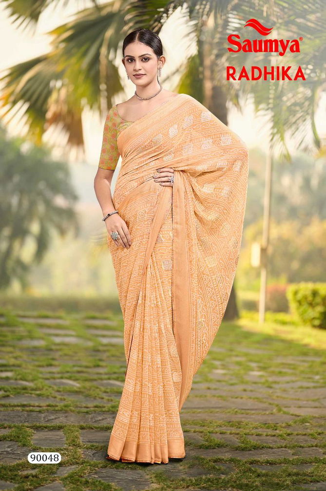 Radhika By Saumya Printed Georgette Sarees Wholesale Shop In Surat